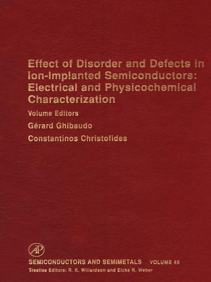 cover image of Effect of Disorder and Defects in Ion-Implanted Semiconductors